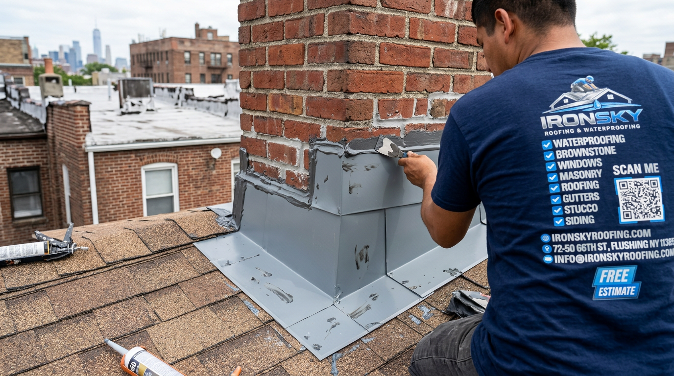 Chimney Flashing: The #1 Leak Source on NYC Roofs