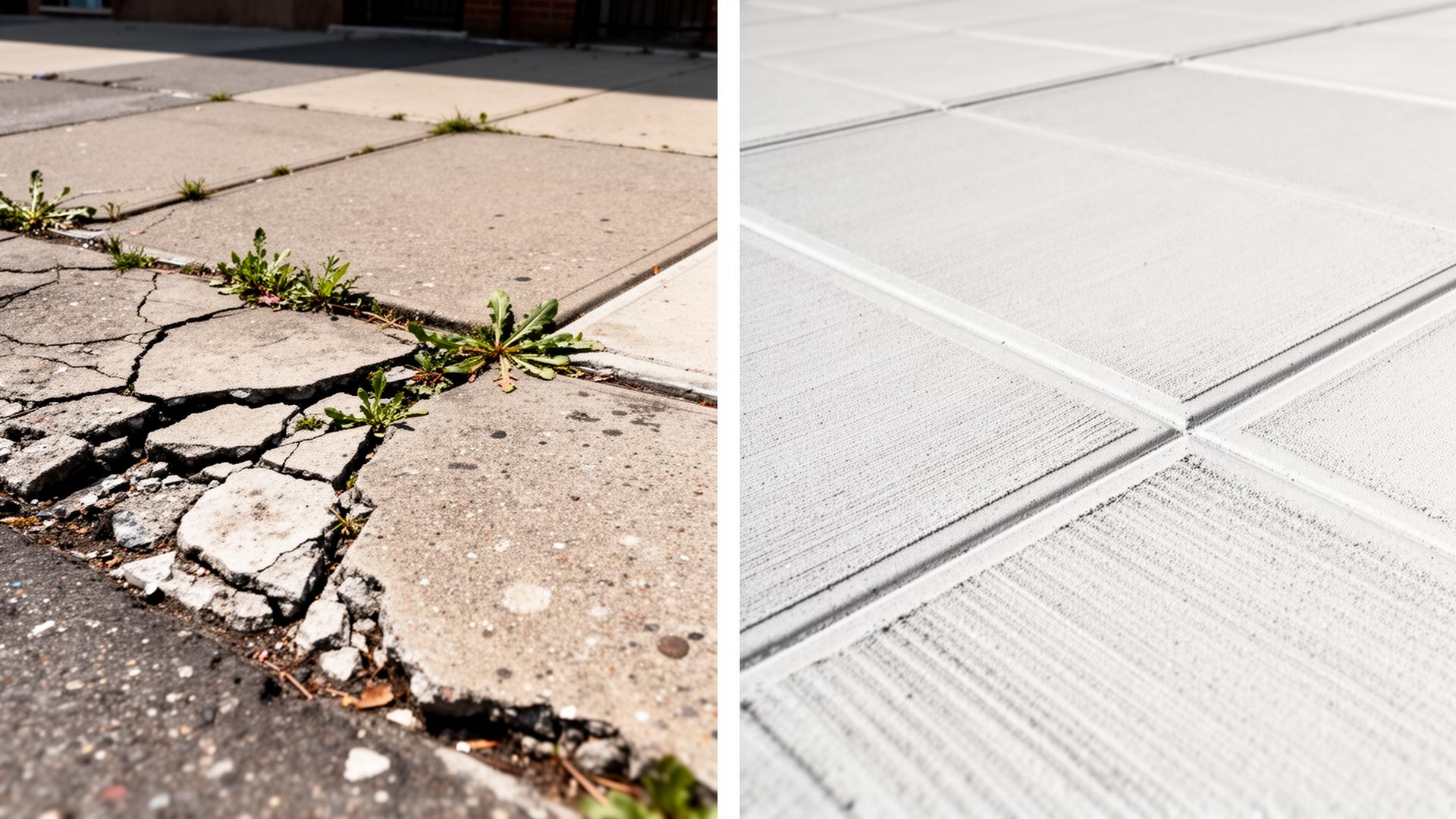 Before and after concrete project in the Bronx, NYC — IronSky Roofing