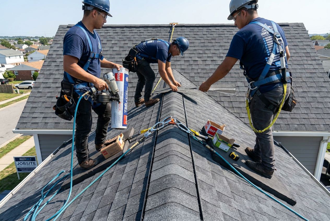 GAF certified shingle roof installation in Manhattan, NYC — IronSky Roofing