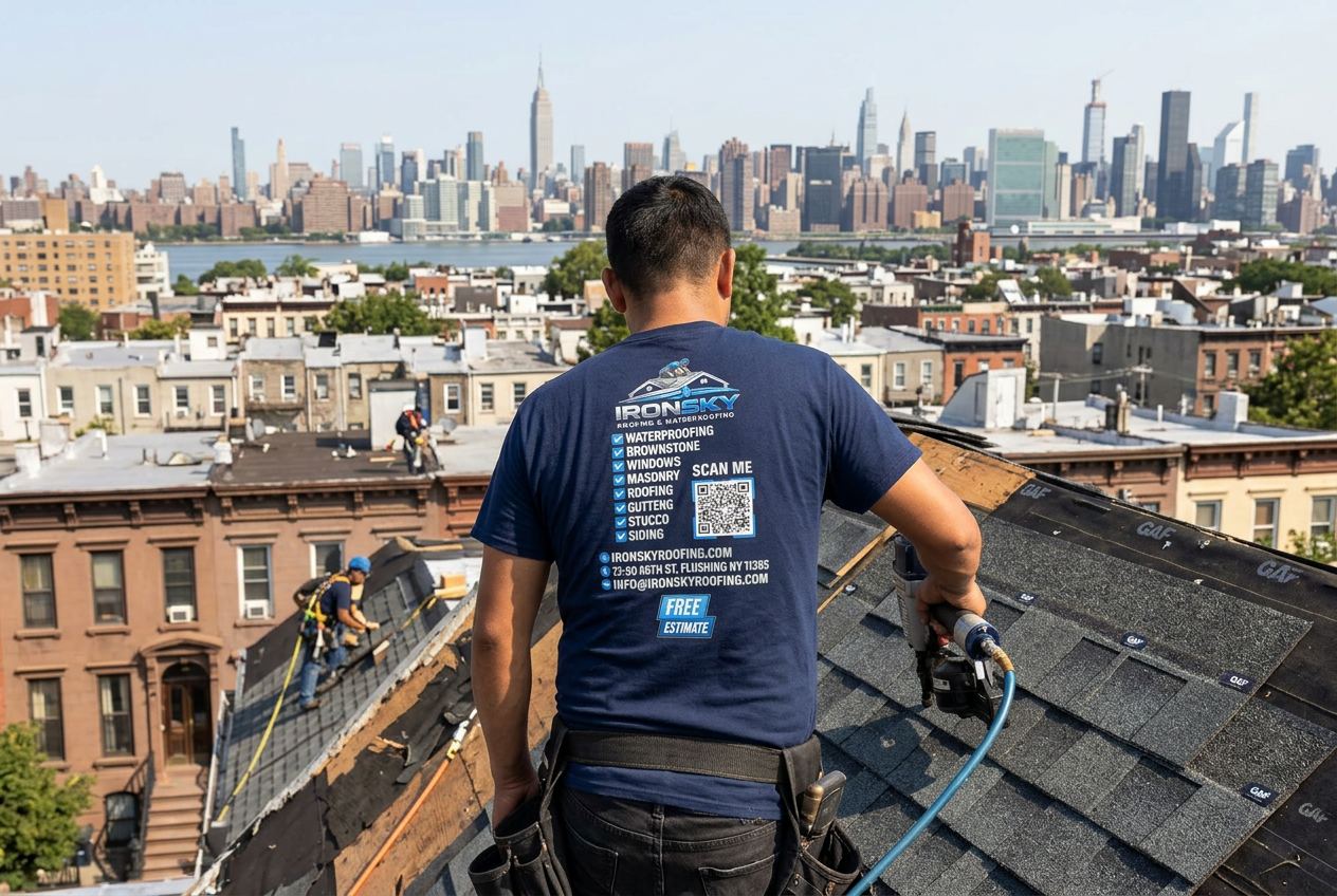 GAF certified shingle roof installation in the Bronx, NYC — IronSky Roofing