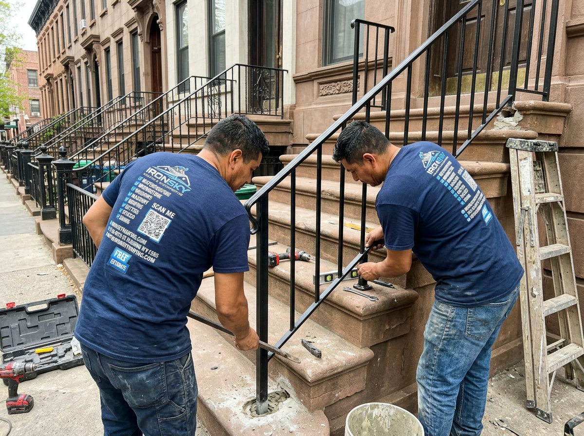 Iron Railings project in Queens, NYC — IronSky Roofing