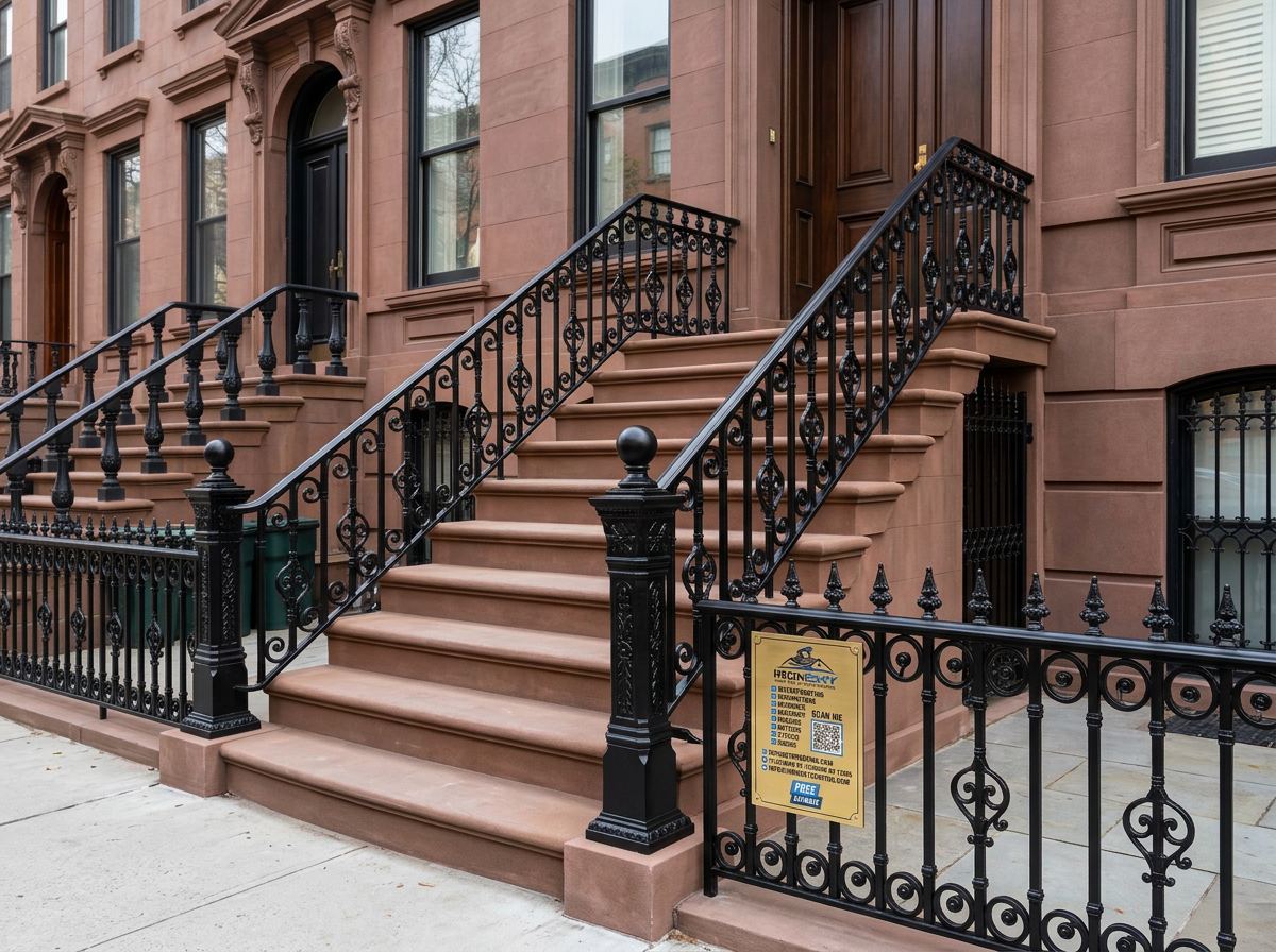 Finished iron railings project in Brooklyn, NYC — IronSky Roofing