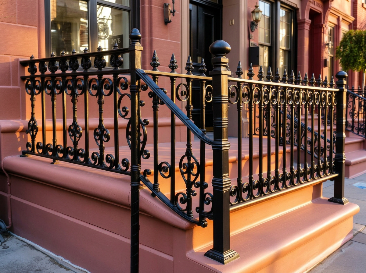 Finished iron railings project in Manhattan, NYC — IronSky Roofing