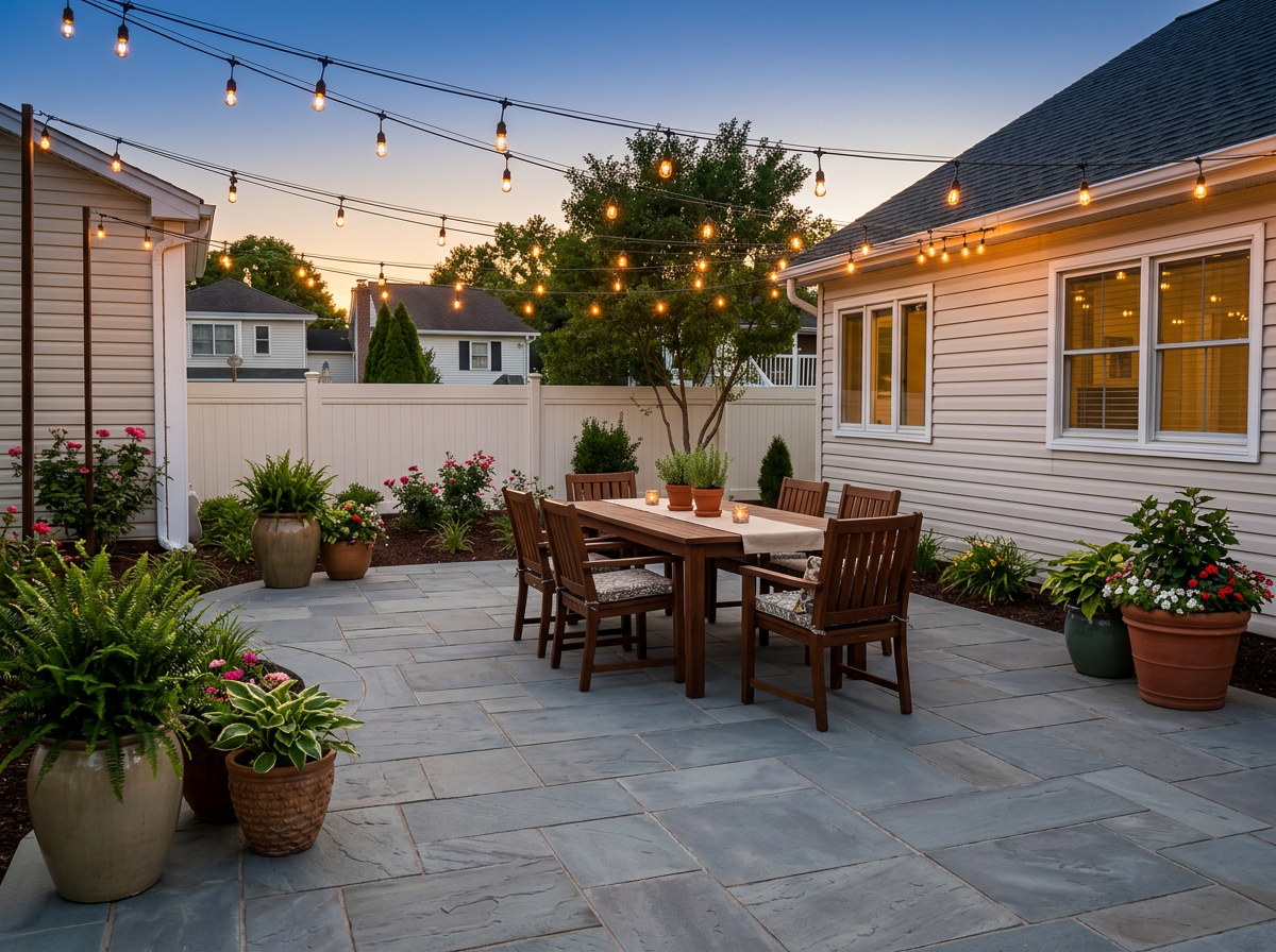 Finished patio & pavers project in Staten Island, NYC — IronSky Roofing