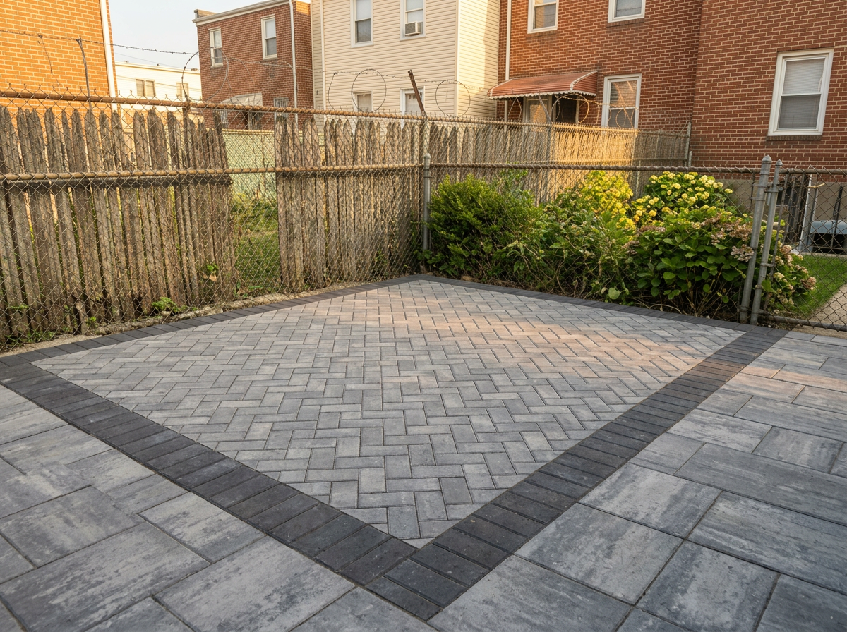Finished patio & pavers project in Queens, NYC — IronSky Roofing