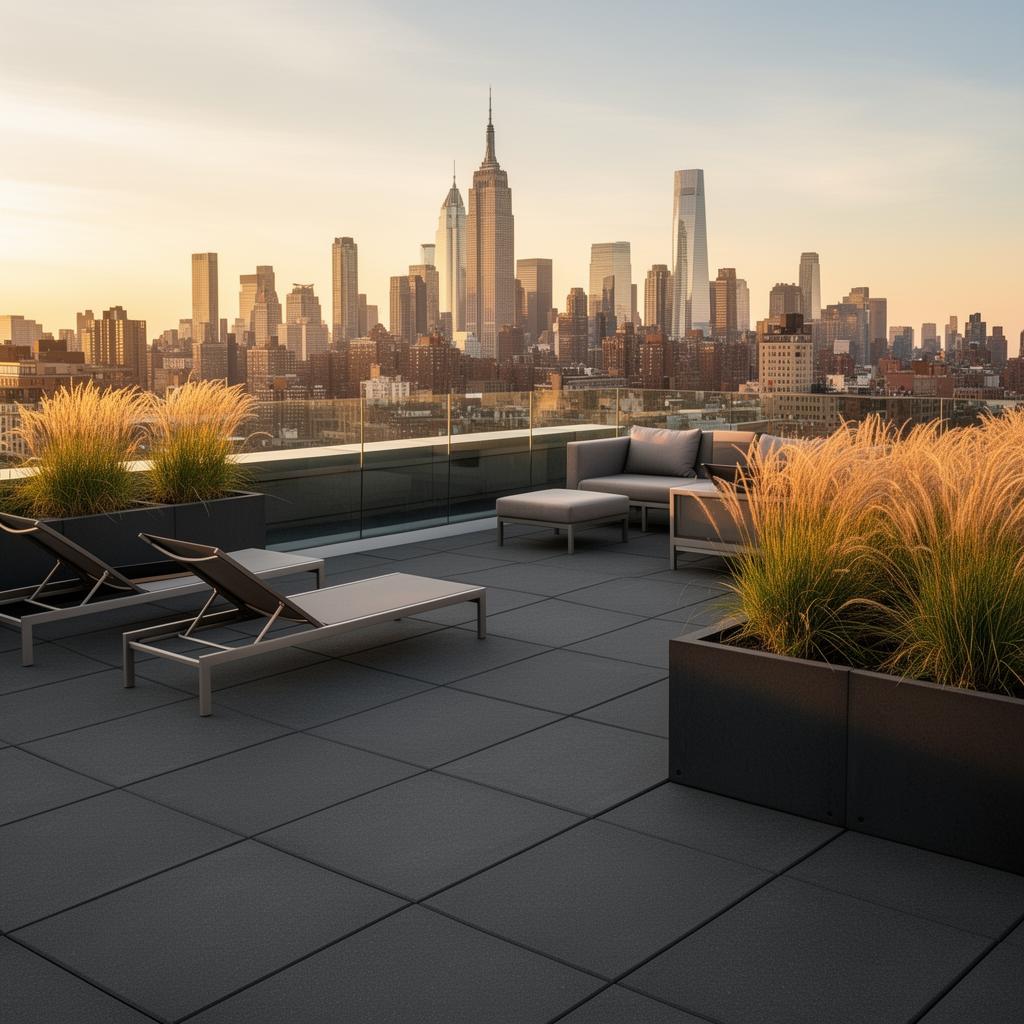 Finished rooftop pavers project in Brooklyn, NYC — IronSky Roofing