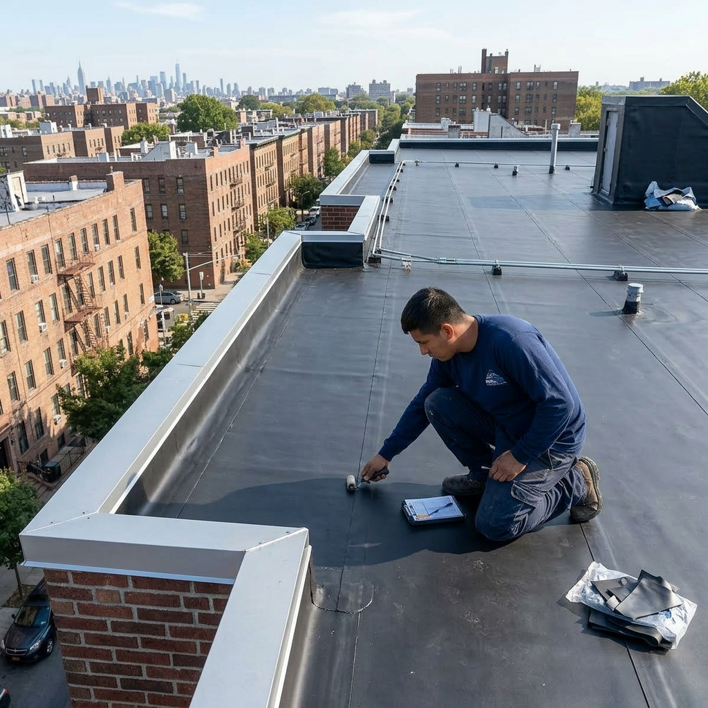 Roofing project in Manhattan, NYC — IronSky Roofing