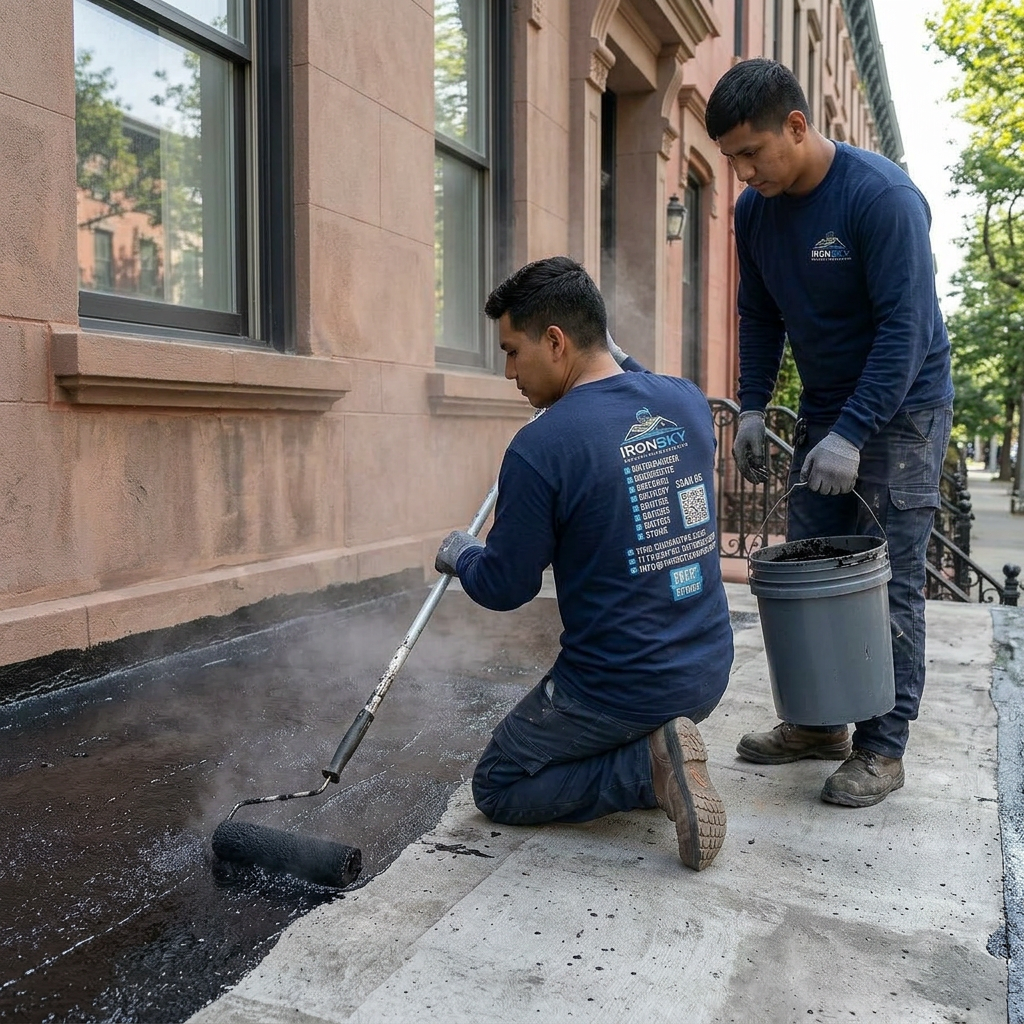 Waterproofing project in Brooklyn, NYC — IronSky Roofing