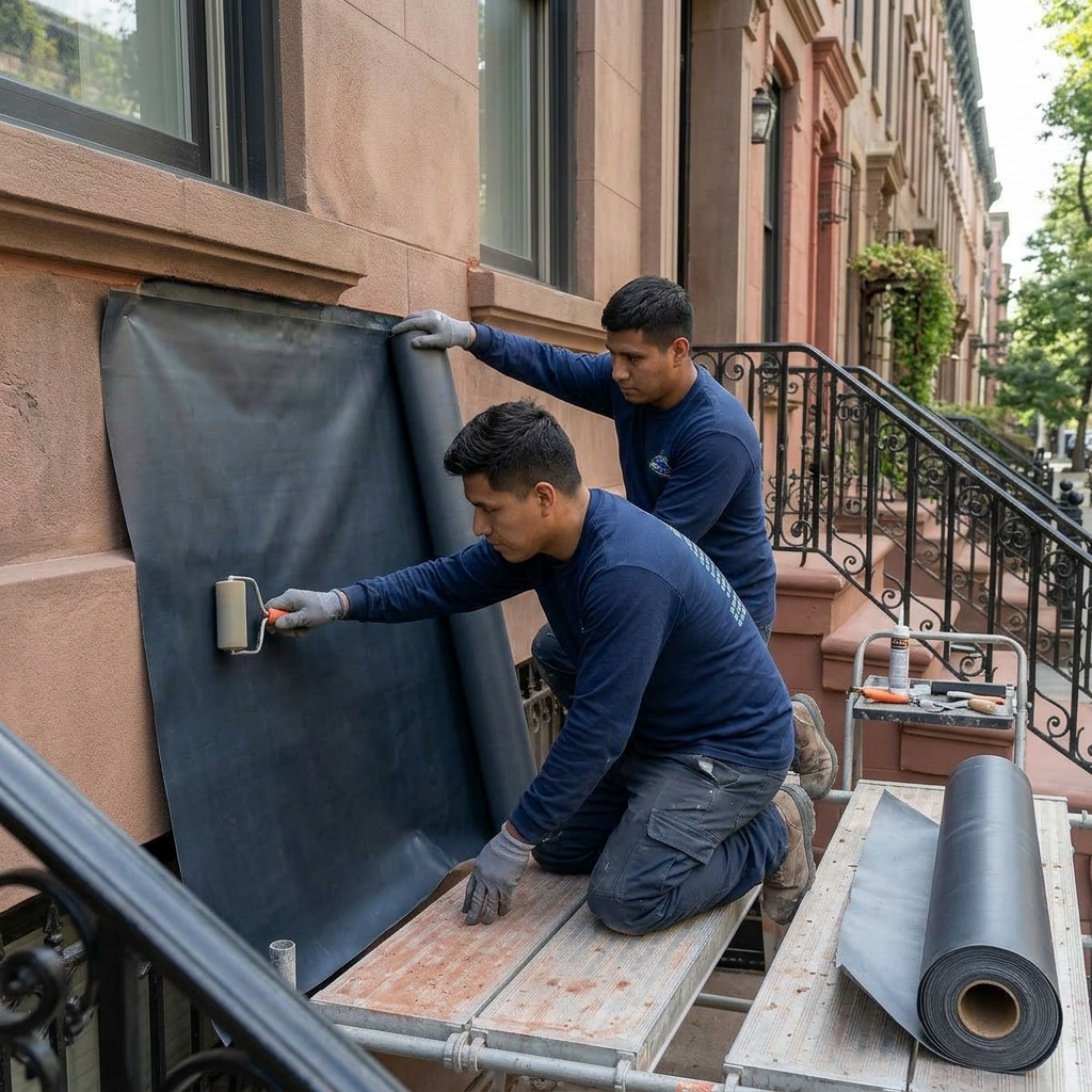 Waterproofing project in Queens, NYC — IronSky Roofing